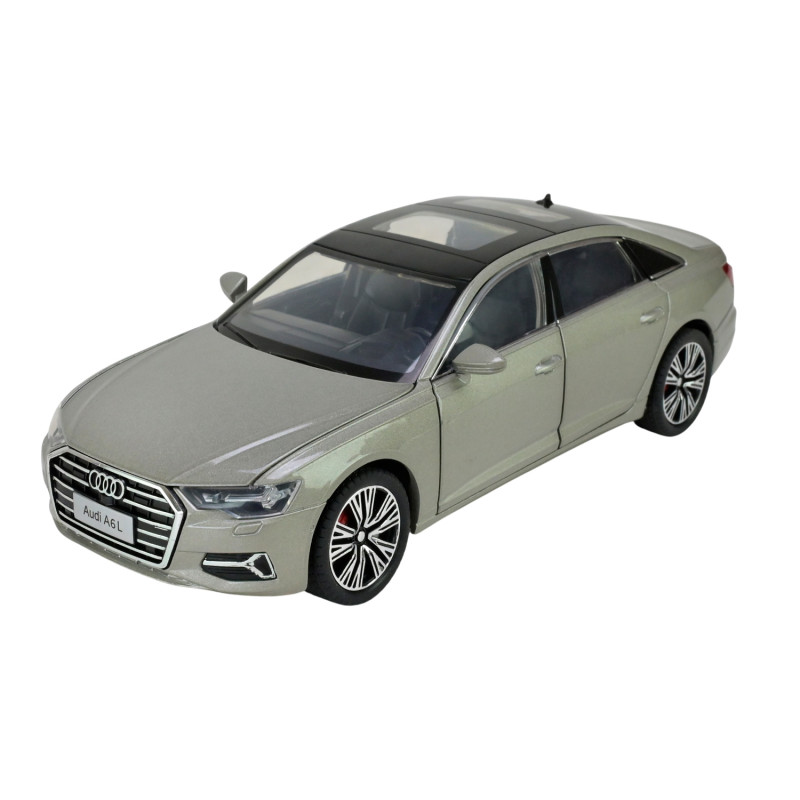 Машина метал AUDI A6L Ауді сіра 1:24 світло звук 20,5*8*7см (AP7754)