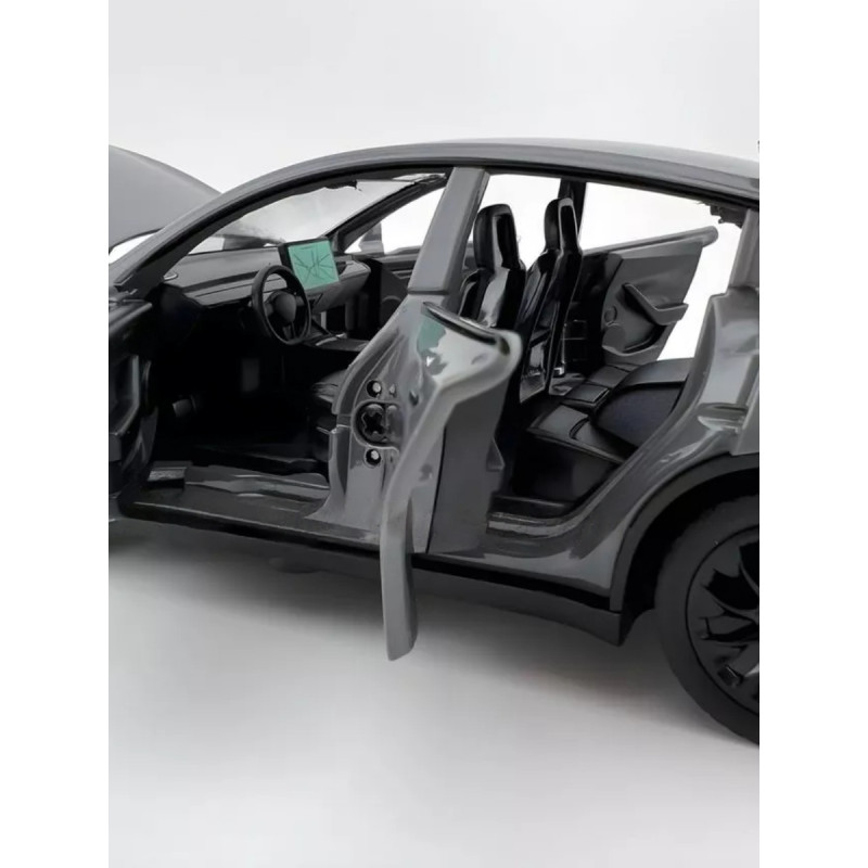 Іграшкова машинка металева Tesla Y, тесла, біла, звук, світло, інерція, откр двері, багажник, капот, Автоексперт, 1:32, 15*6*6см (ТК-16723/39110)
