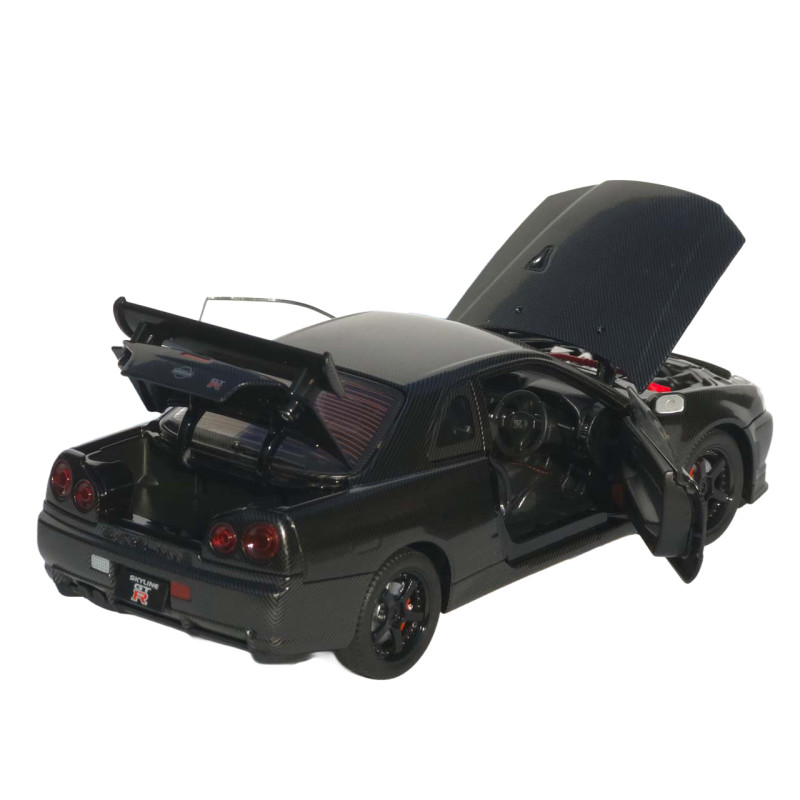 Машинка метал Nissan Skyline GT-R АвтоЕксперт карбон 1:24 звук світло інерція 21*8*6,5 см (G8317-48)