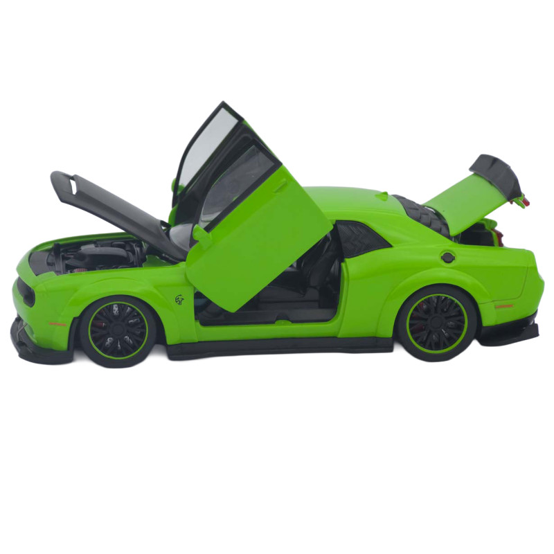 Машинка метал Dodge Challenger SRT Hellcat Redeye зелена 1:32 світло звук інерція 15*6,5*4 см (TK-12200)