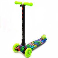 Самокат триколісний дитячий MAXI Best Scooter, 4 колеса PU, СВІТЛО d = 12см (779-1342)