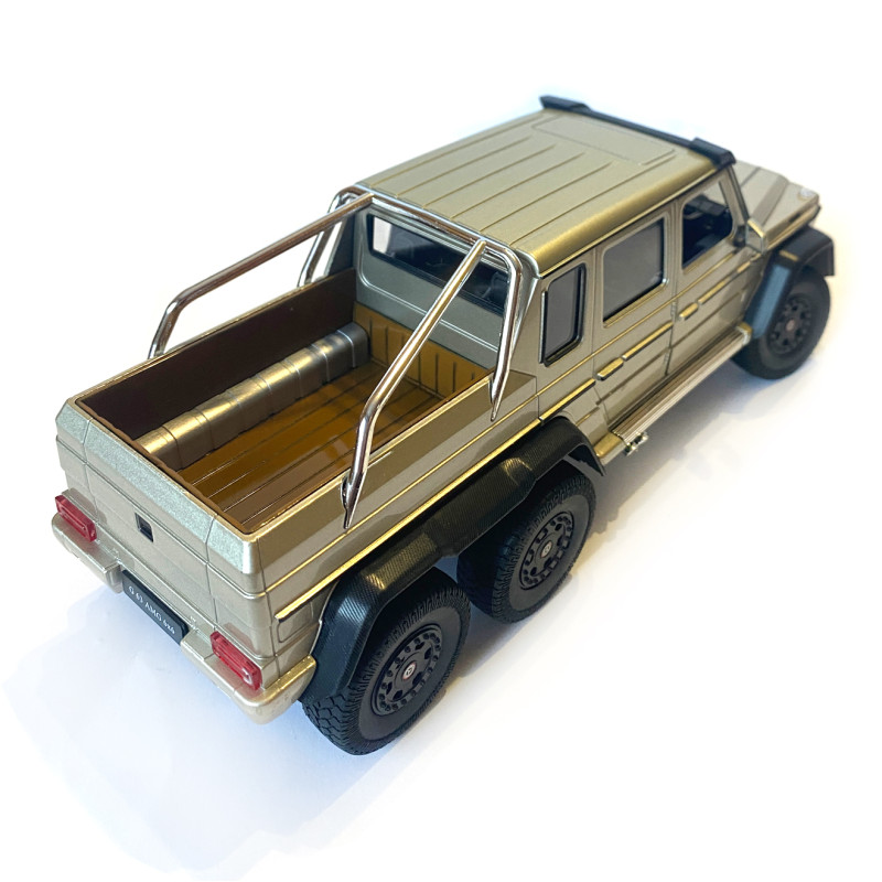 Іграшкова машинка металева WELLY 1:24 MERCEDES-BENZ G63 AMG 6X6, бронза, 23.5*8*8.5см (24061W)