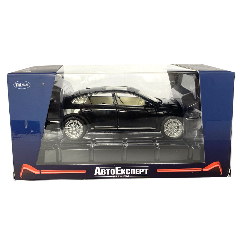 Іграшкова машинка металева Volkswagen Passat CC, Фольксваген пасат, чорна, Автоексперт, 1:32, звук,світло,інерція,рухомі елементи, 16*5*6см (GT-01200)