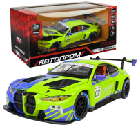 Машина металл BMW M4 GT3 БМВ зеленая 1:24 свет звук откр.дверь 21*8,5*6см (68282A(PG))