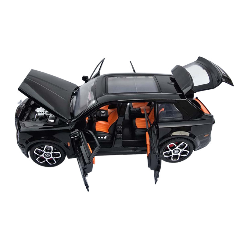 Машинка металева Rolls-Royce Cullinan 1:24 ролс ройс чорний світло звук 22*9*7,5см (RS-81720)