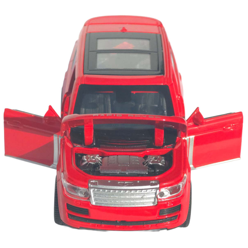 Машинка метал Range Rover Vogue АвтоЕксперт червона 1:32 звук світло відкрив двері капот багажник (72655)