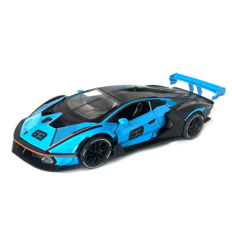 Машинка металева Lamborghini Essenza SCV12 Ламборгіні 1:32 синя світло звук відкр двері баг капот 17,5*6,5*4см (37822)