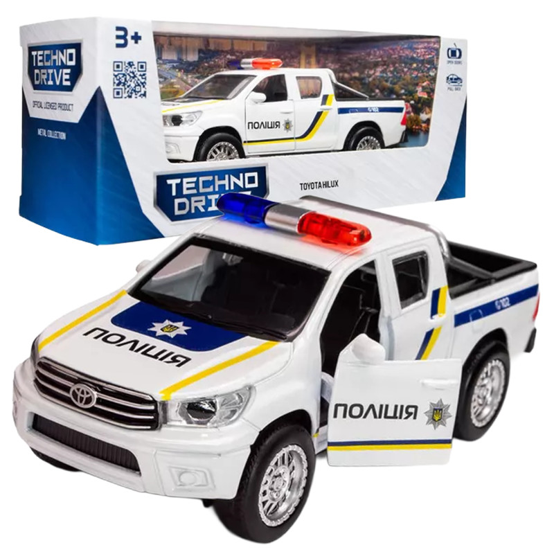 Машинка метал Toyota Hilux Поліція тойота 5*12*4см (KM250426)