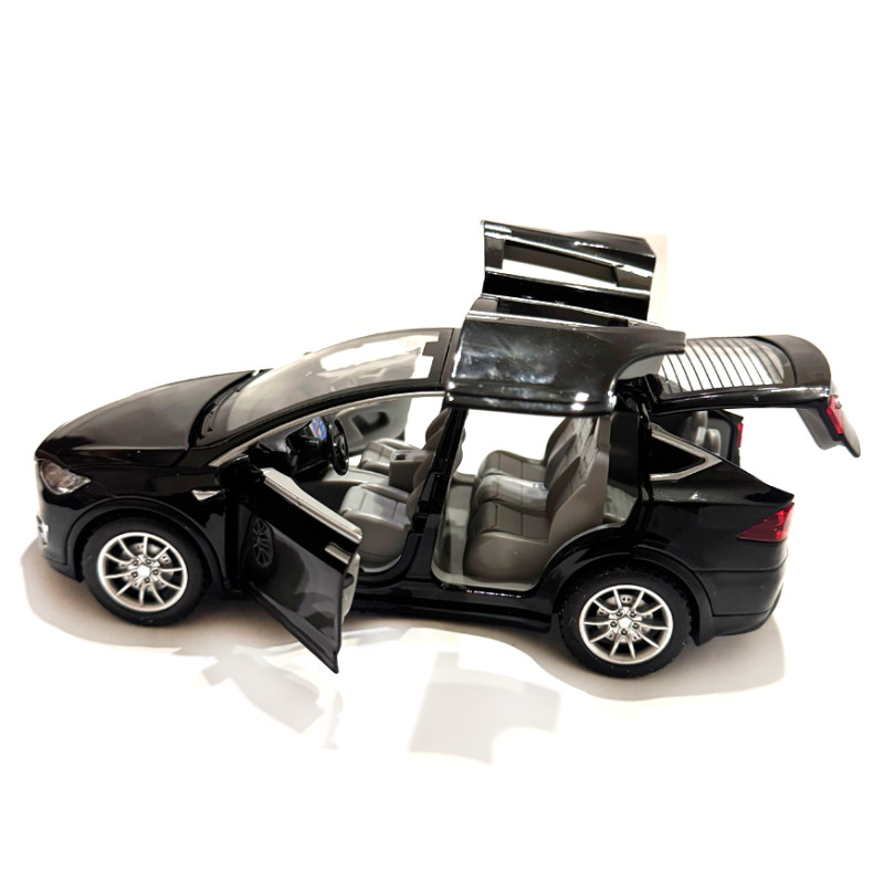 Машина металева Tesla Model 5 Тесла чорна 1:22 світло звук відч двері баг капот 21*8*7см (RS-66012)