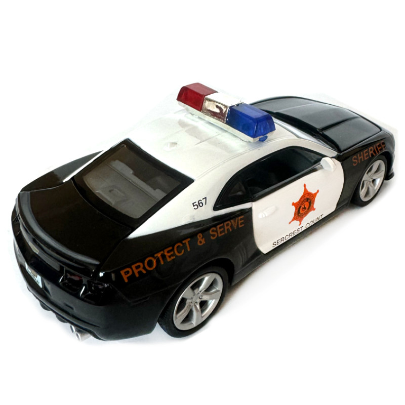 Машина металева поліція Chevrolet Camaro SS-Police Автопром 1:32 світло звук відкр двері баг капот 18*7*6см (68396)