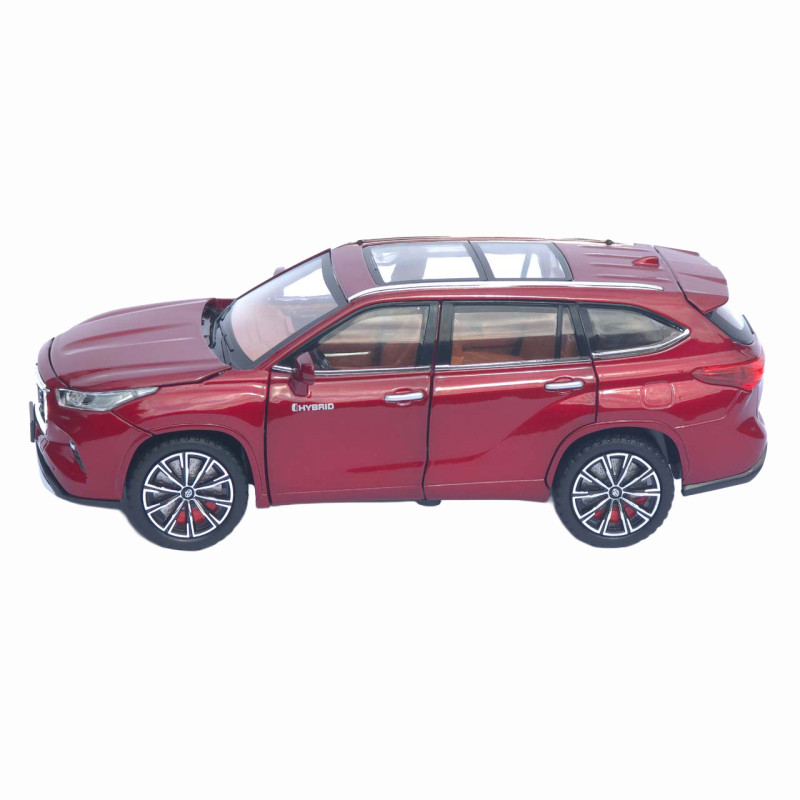 Машинка металл Toyota Highlander АвтоЭксперт бордовая 1:24 свет звук откр двери капот багажник (1980-08)