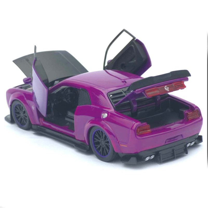 Машинка метал Dodge Challenger SRT Hellcat Redeye фіолетова 1:32 світло звук інерція 15*6,5*4 см (TK-12200)