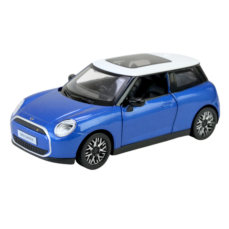 Машина металл Mini Cooper Міні Купер синяя 1:28 свет звук откр двери 14*6*5 см (68740B)