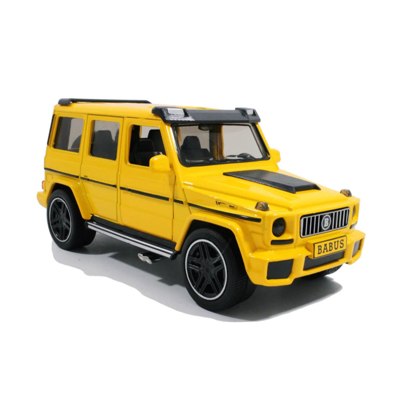 Машинка металева дитяча Mercedes Brabus G 63 мерседес, жовтий, Автоексперт, 1:24, світло, інерція, відчиняються двері 18*8.5*8см (El-1208)
