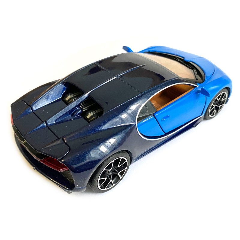 Ігрова машинка Бугатті Широн "Автопром" Bugatti Chiron (1:32) синя інерц., світ, звук, відкр. двері,14*6*5 см (LF - 83880)