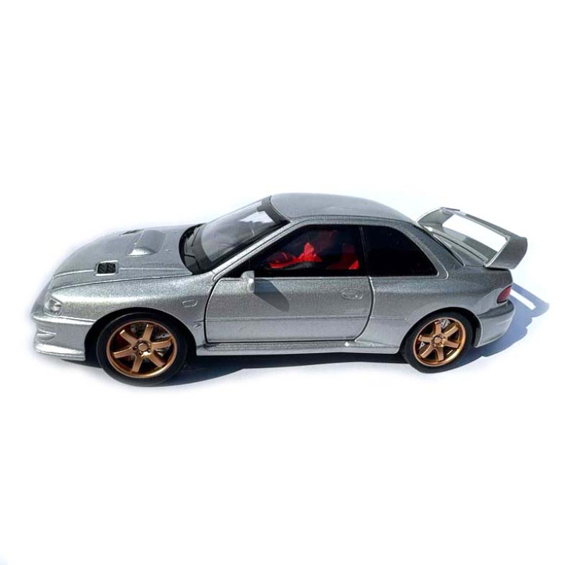 Машинка Subaru Impreza WRX STI сіра субару 1:32 світло звук інерція відч двері баг капот 13,5*5*4,5см (TK-30718)