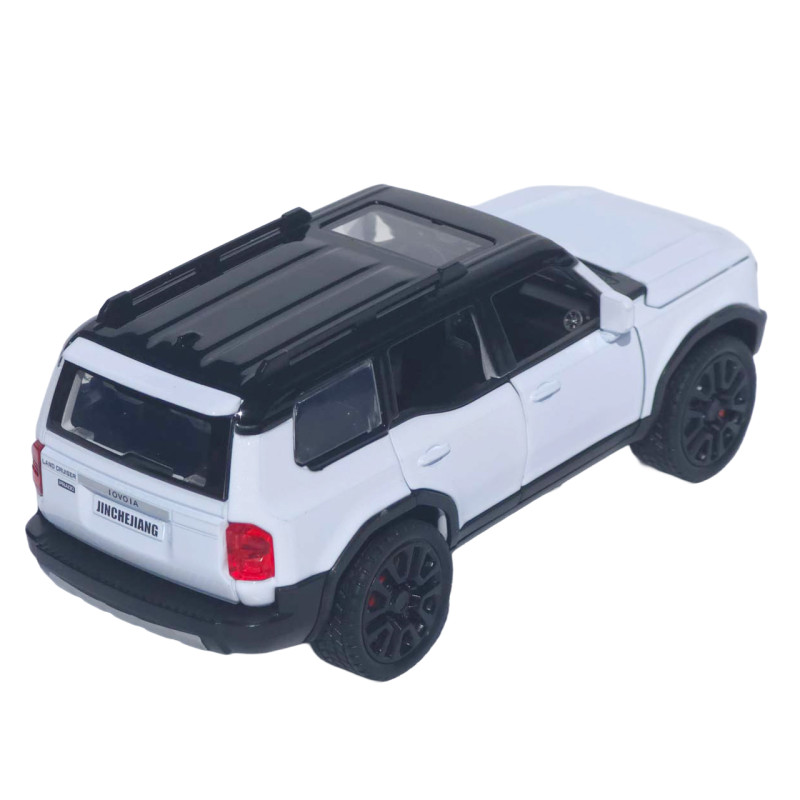 Машинка метал Toyota Land Cruiser Prado 250 АвтоСвіт біла 1:32 звук світло інерція 15*6,5*6 см (AP-2105)