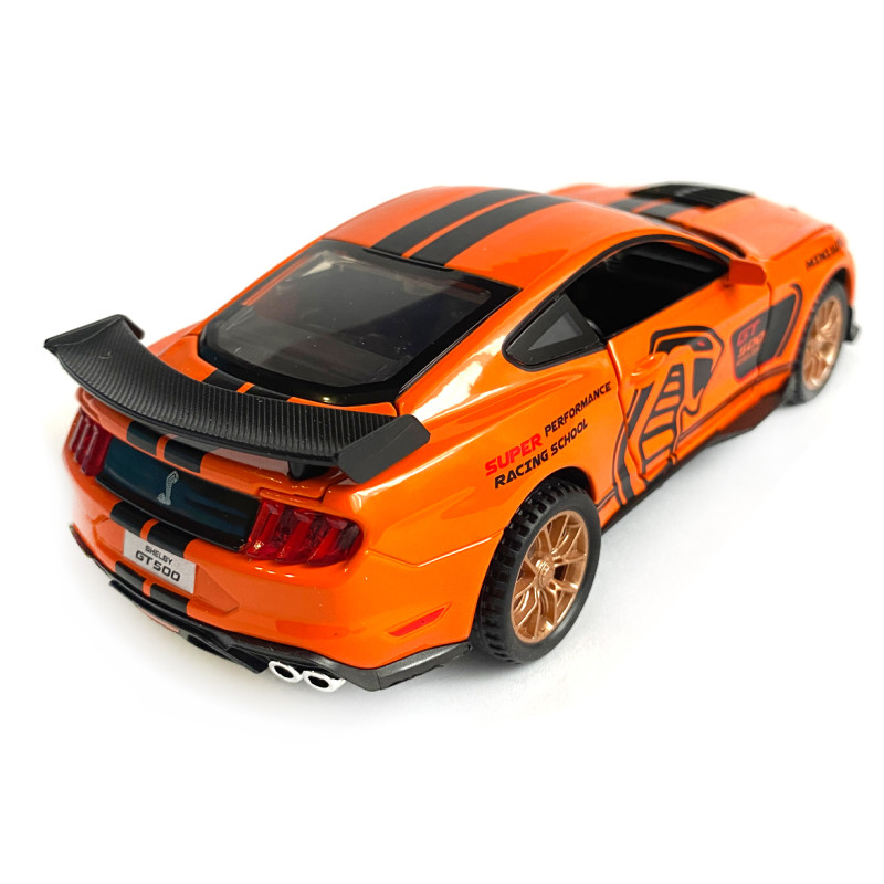 Машинка металева Ford Mustang Shelby GT500 "AutoExpert" Форд Мустанг шелбі GT500 орандж 16*6*6 см (LF - 03608)
