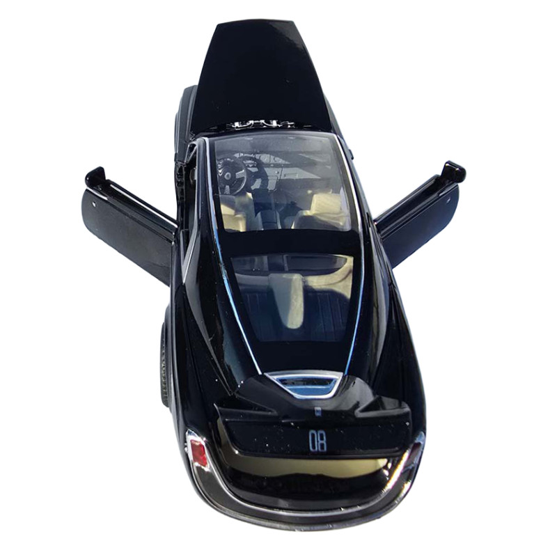 Машинка метал Rolls-Royce Sweptail чорна 1:24 звук світло інерція відкр двері баг капот 20*7*5,5 см (RS-87412)