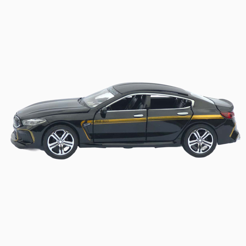 Іграшкова машинка металева BMW Manhart MH8 800 АвтоЕксперт БМВ, чорна, звук, світло, інерція, відкр. двері, капот, багажник, 15*7*5 см (TK-3054)