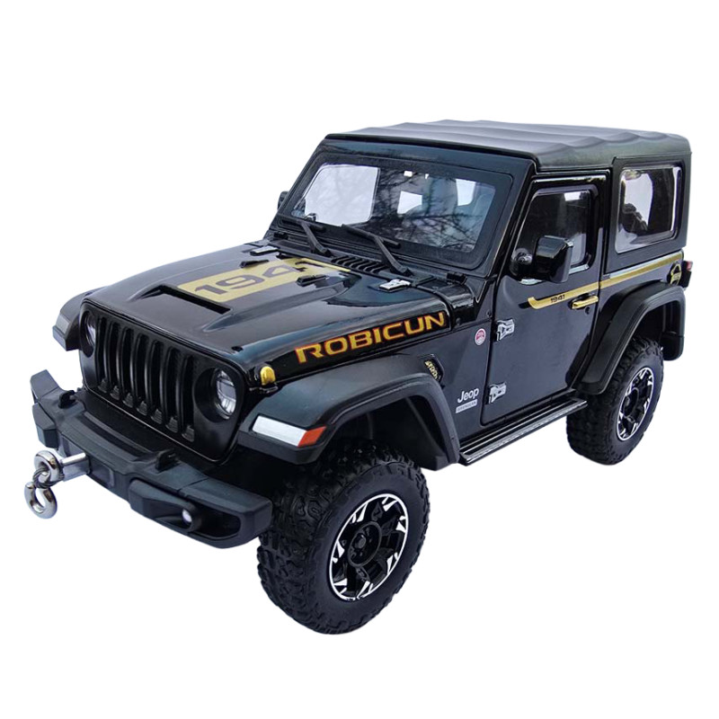 Машинка метал Jeep Wrangler Rubicon джип вранглер чорний 1:24 світло звук 21,5*8*9см (GT - 94911)