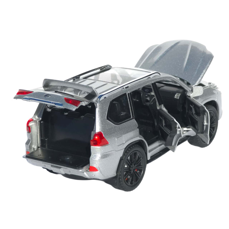 Машинка метал Lexus LX 570 АвтоСвіт срібляста 1:22 звук світло інерція 21*9*8 см (AP-1982)