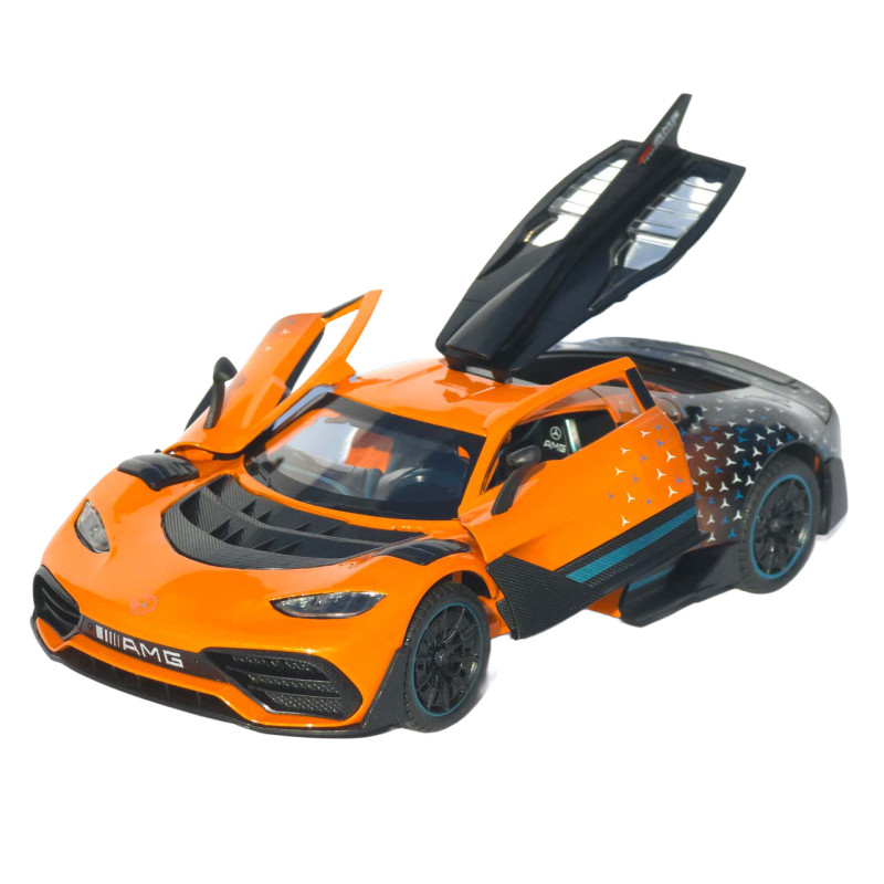 Машинка метал Mercedes-AMG One АвтоЕксперт помаранчева 1:24 звук світло інерція 21*9*5 см (1760-06)