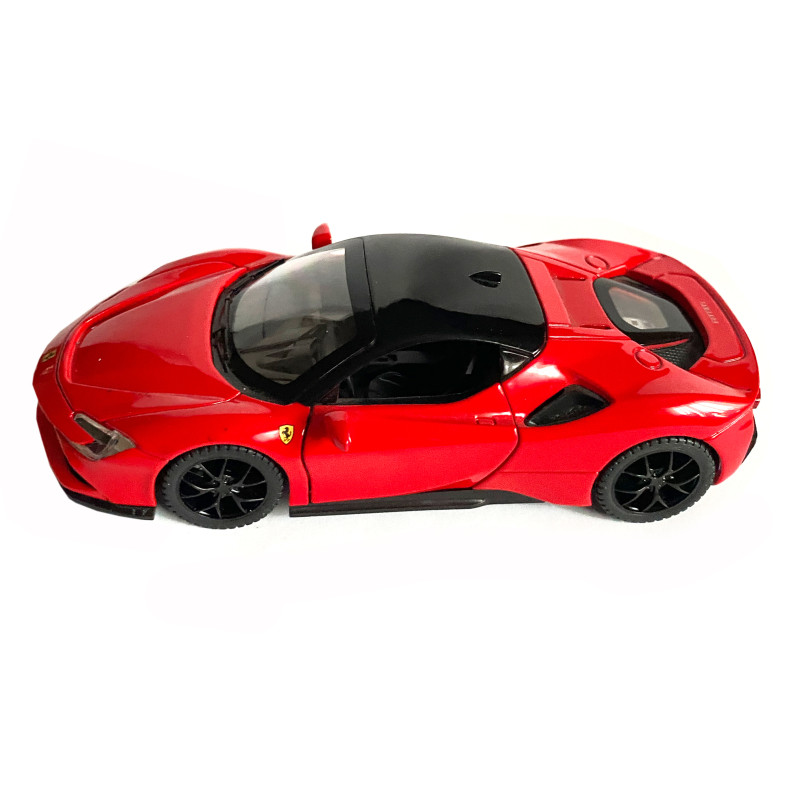 Іграшкова машинка металева Ferrari, Феррарі червона, звук, світло, інерція, откр двері, капот, Автоексперт, 1:32,14,5*7*4см (ТК-19002)