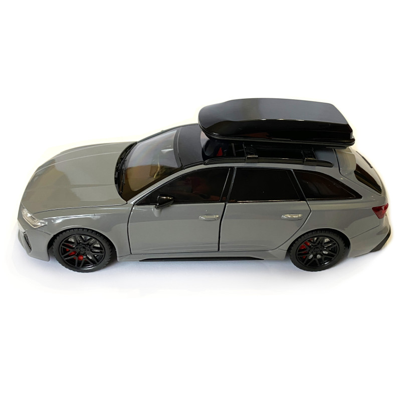 Машинка металева Audi RS6 ауді сіра 1:24 світло інерція відкриваються двері багажник капот багажник резина колеса 21*8*8см (AP-2070)