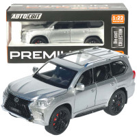 Машинка метал Lexus LX 570 АвтоСвіт срібляста 1:22 звук світло інерція 21*9*8 см (AP-1982)