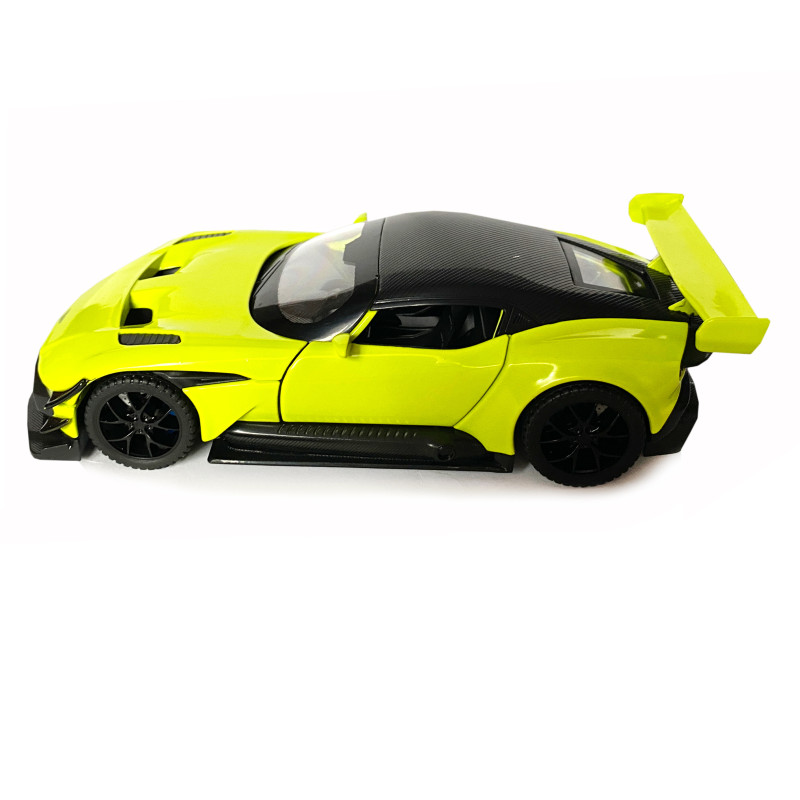 Іграшкова машинка металева Aston Martin Vulcan, астон мартін, салатова, звук, світло, інерція, откр двері, капот, Автоексперт, 1:32,14,5*7*4,5 см (ТК-10601)