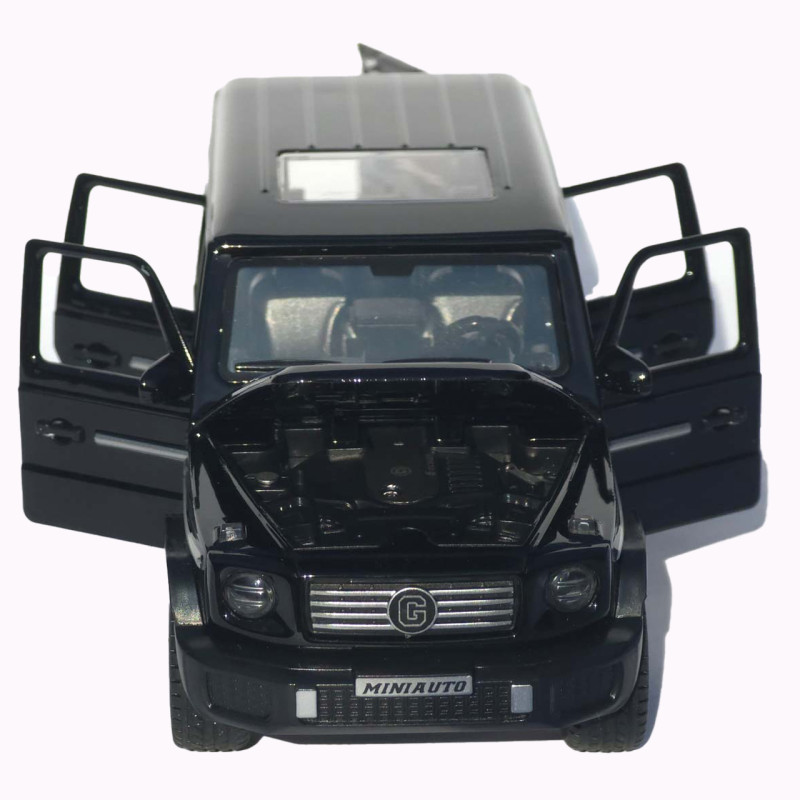 Машинка метал Mercedes-Benz G-Class (Гелендваген) АвтоЕксперт чорна 1:32 звук світло (LF-80110)