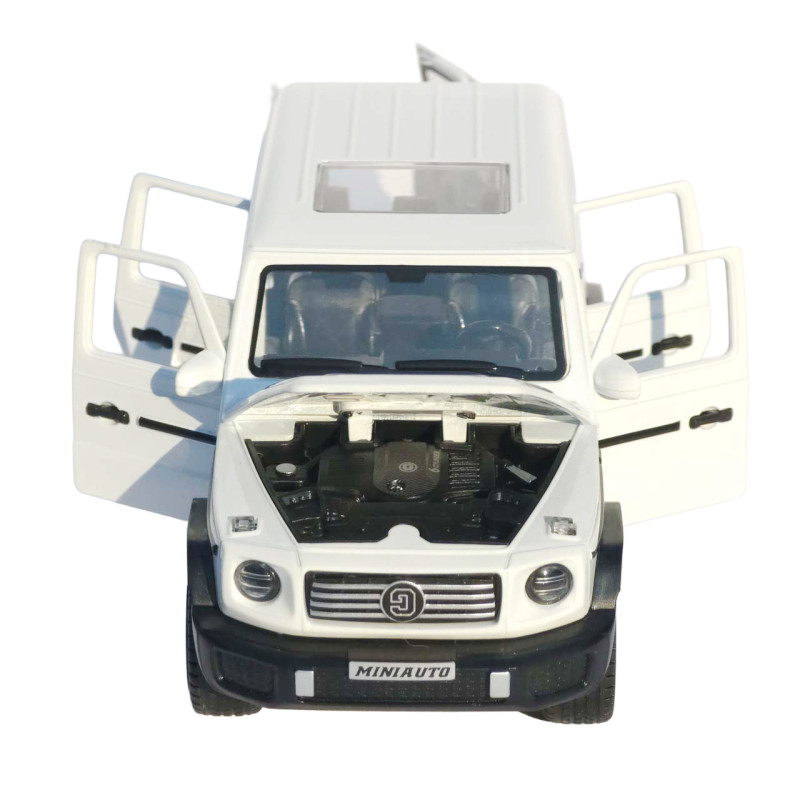 Машинка метал Mercedes-Benz G-Class (Гелендваген) АвтоЕксперт біла 1:32 звук світло (LF-80110)