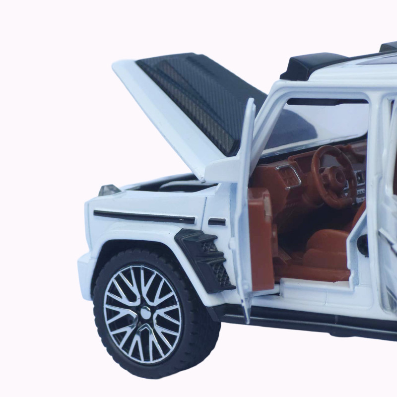 Машинка метал Mercedes-Benz G-Class (Гелендваген) АвтоЕксперт біла 1:32 звук світло (L-0442-50)