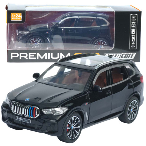Машинка метал BMW X5 M Sport АвтоСвіт чорна 1:24 звук світло інерція 20,5*9,5*7,5 см (AP-2012)