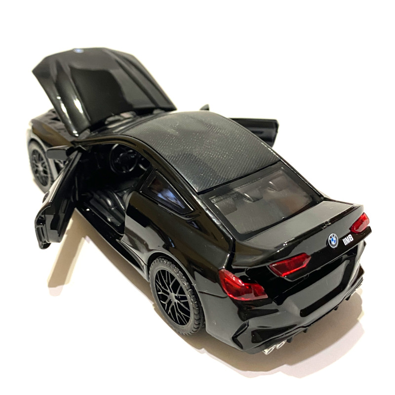 Іграшкова машинка металева BMW M8 Competition Coupe, БМВ, чорна, звук, світло, інерція, откр двері, багажник, капот, Автоексперт, 1:32, 14,9*4,9*5,9см (42212)