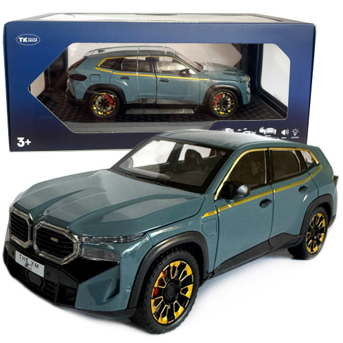 Машинка металева BMW XM БМВ зелений 1:24 світло звук відкр двері баг капот 21*9*8см (GT- 14158)