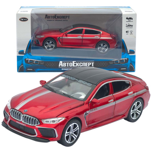 Іграшкова машинка металева BMW Manhart MH8 800 АвтоЕксперт БМВ, червона, звук, світло, інерція, відкр. двері, капот, багажник, 15*7*5 см (TK-3054)