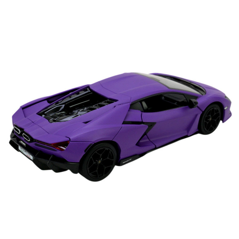 Машинка металлическая Lamborghini Revuelto Автопром фиолетовая 1:24 свет звук откр двери 20*8*5 см (68200A(P))