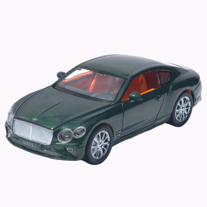 Машинка метал Bentley Continental GT АвтоЕксперт зелена 1:24 звук світло відкр двері капот багажник (RS-93415)