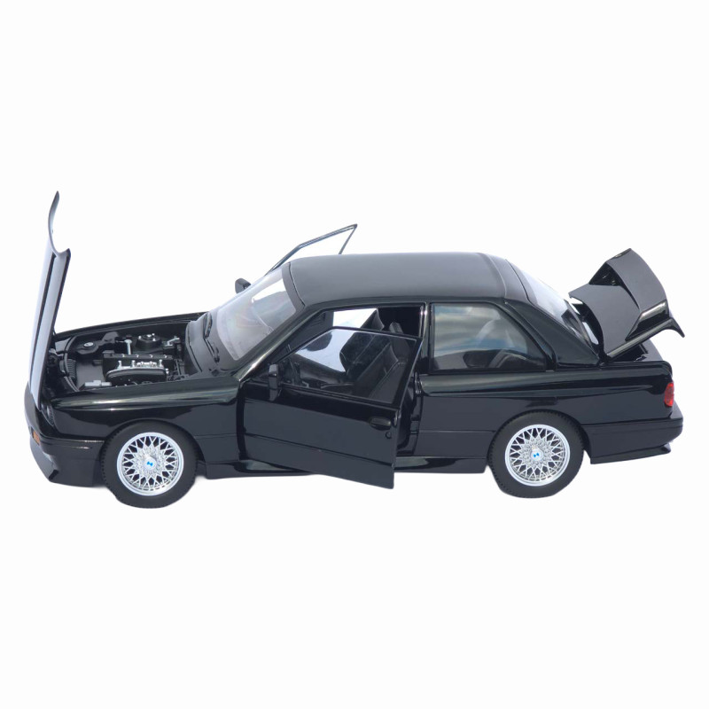 Машинка метал BMW M3 (E30) АвтоЕксперт чорна 1:24 світло звук відкр двері капот багажник (1273-27)