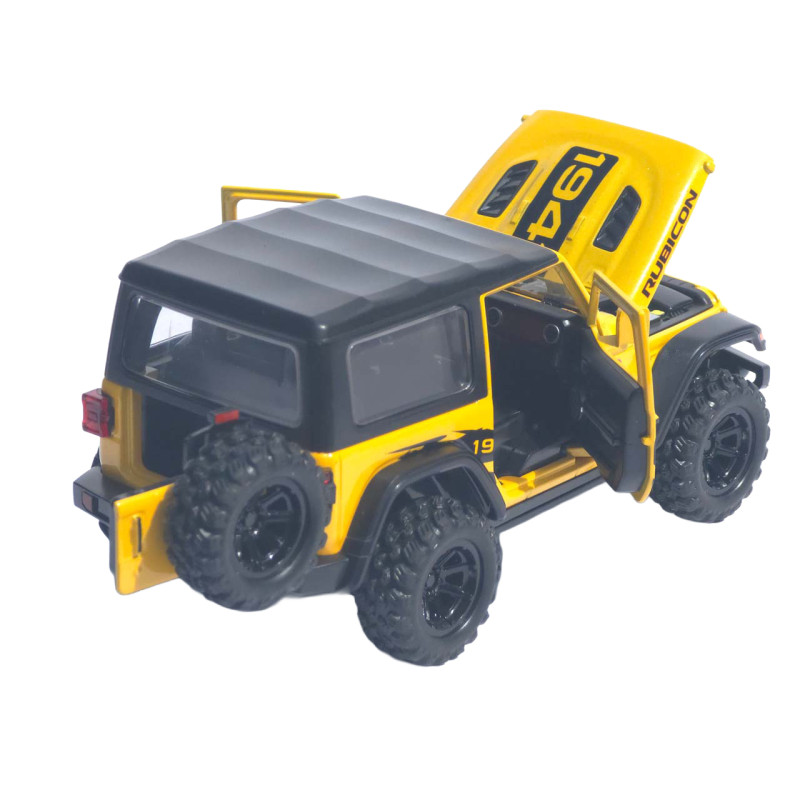 Машинка метал Jeep Wrangler Rubicon АвтоЕксперт жовта 1:32 світло звук інерція 14*6*6 см (LF-05124)