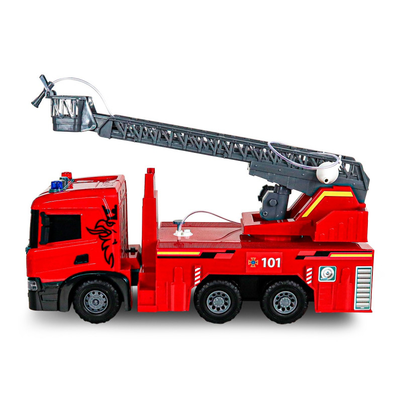 Пожарная машина Scania (свет, звук, функ. воды), Super Big Truck, TechnoDrive, 52х19х27см (5005KS)