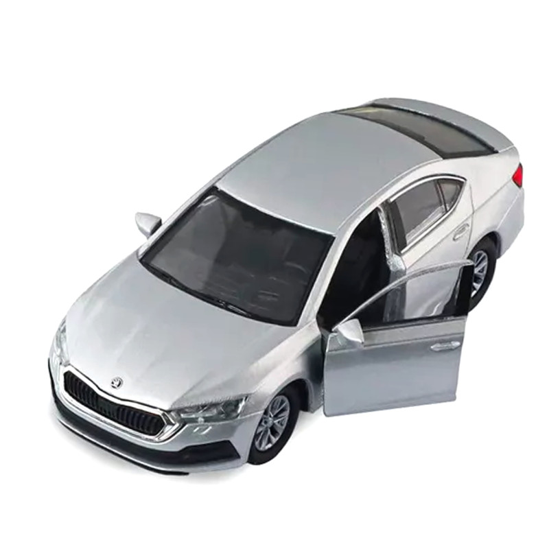 Машинка металева Skoda Octavia Шкода октавія сіра 1:43 відкр двері 5*12*4см (250389W)