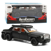 Машинка металева Rolls-Royce Cullinan 6x6 Ролс ройс 1:32 чорний звук світло 18*7*5,5 см (62371)