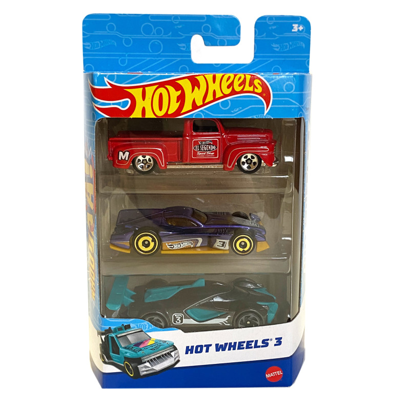 Подарунковий набір з 3-х базових машинок Hot Wheels Хот віллс 1:64 метал (K5904)
