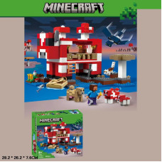 Конструктор Грибний будинок Minecraft Майнкрафт 500 деталей 28*26*7,6 см (11848)