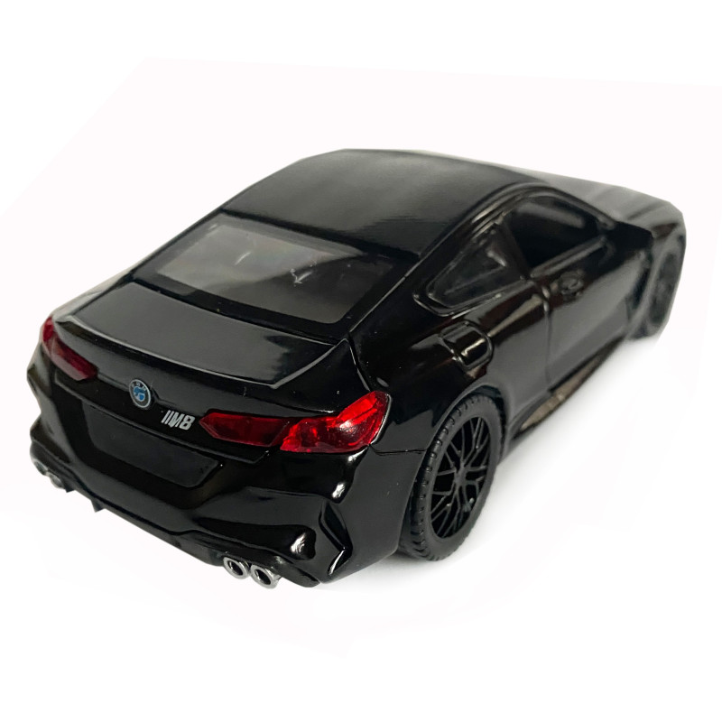 Іграшкова машинка металева BMW M8 Competition Coupe, БМВ, чорна, звук, світло, інерція, откр двері, багажник, капот, Автоексперт, 1:32, 15*7*5см (ТК-12340/42212)