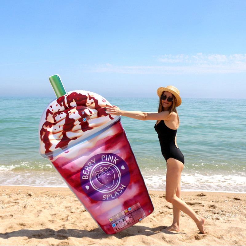 Матрац надувний Intex Ягідний Коктейль (Berry Pink Splash) 198*107см арт.58777
