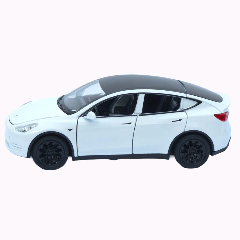 Машинка метал Tesla Model Y біла 1:32 звук світло відкриваються двері капот багажник (ТК-8321)